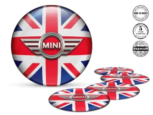Mini Cooper Emblema Cupola Logo Adesivi Cerchio Alta Qualità